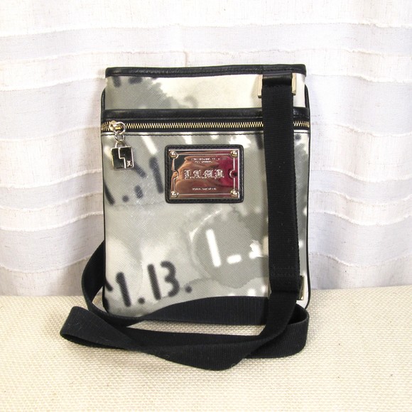 L.A.M.B. Signature Crossbody in Gray/White Watercolor Stencil - Gwen Stefani - Picture 3 of 14
